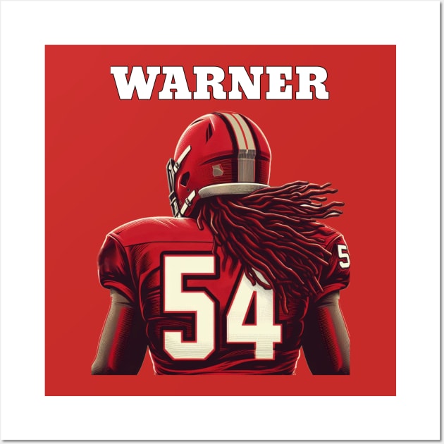 Fred Warner 49ers San Francisco illustration Football Team Wall Art by DarkWave